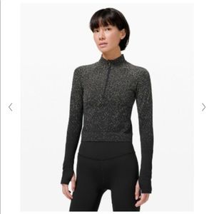 LULU LEMON REST LESS CROPPED 1/2 ZIP